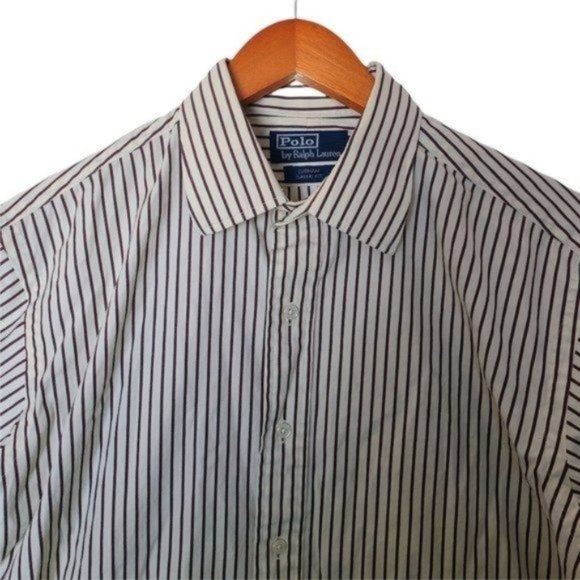 Polo by Ralph Lauren Curham Classic Fit Striped Button Down Shirt L Large - Picture 3 of 10